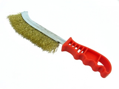 Szczotka ręczna metalowa uchwyt plast.